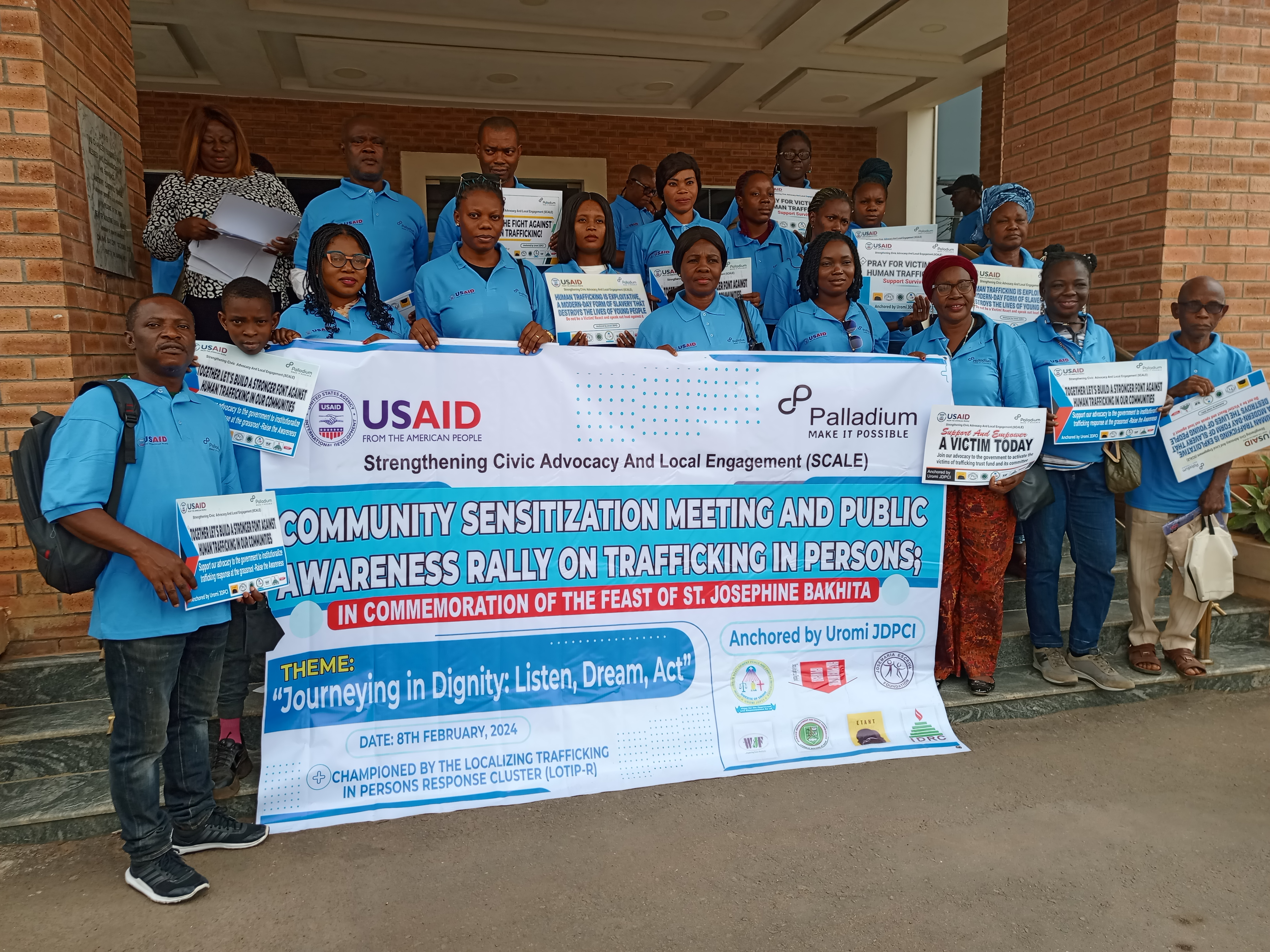 May Ekido making a presentation in Delta State