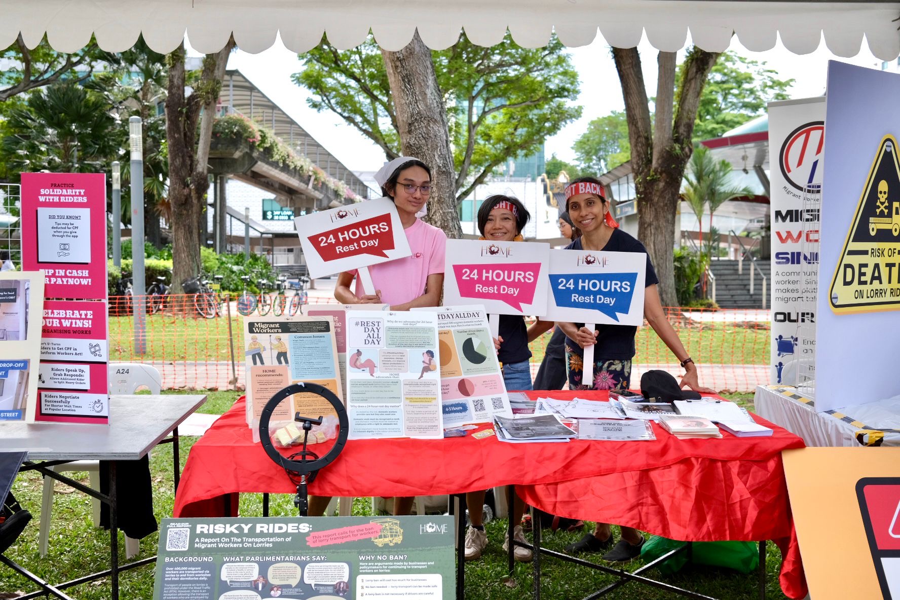 HOME Booth at Labour Day Rally Advocacy 930ce9701272a5cd